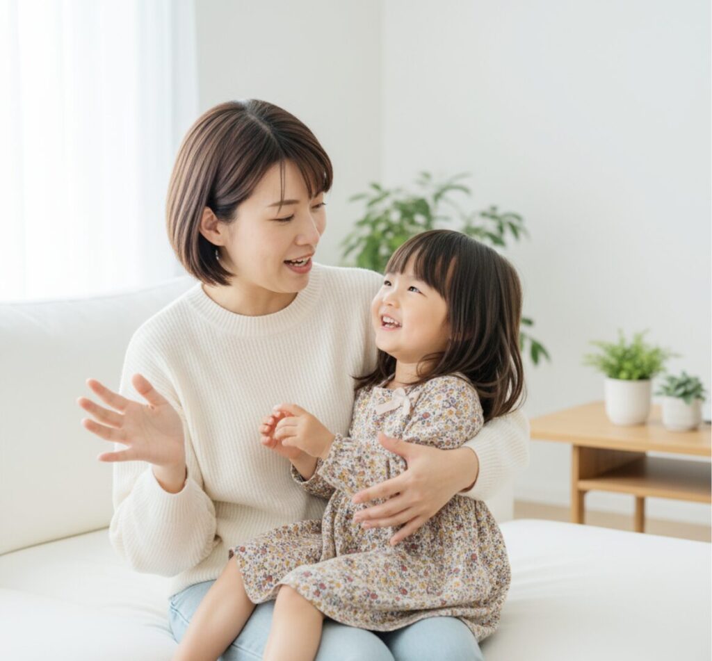 人の語りかけや関わりなどで子供の脳により英語の音素が届く