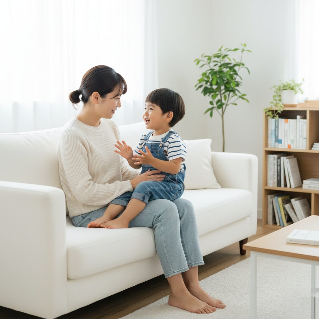 日頃の子育ての中で子供とたくさん対話することによって子供の「自分を知る」機会につながる